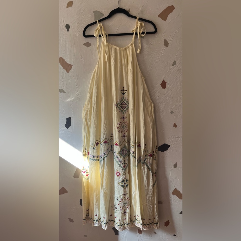 NEW Anthropologie Embroidered Maxi Dress size S - Picture 3 of 7
